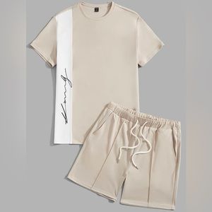 NWOT - SHEIN - Men’s Color Block Tee and Shorts - S